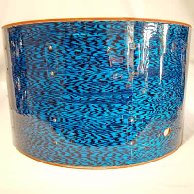 *Rogers 14x24" Blue Onyx Holiday Bass Drum Shell Fullerton Powertone Vintage 60s image 3