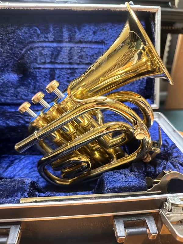 Amati Kraslice ATR 304 Bb Pocket Trumpet w/ Original Hard Case - Made in Czech Republic image 1
