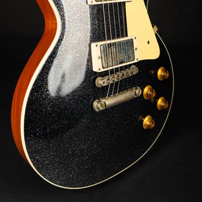 Gibson 1957 Les Paul Standard Murphy Lab Light Aged - Black Sparkle Top / Natural Back image 16