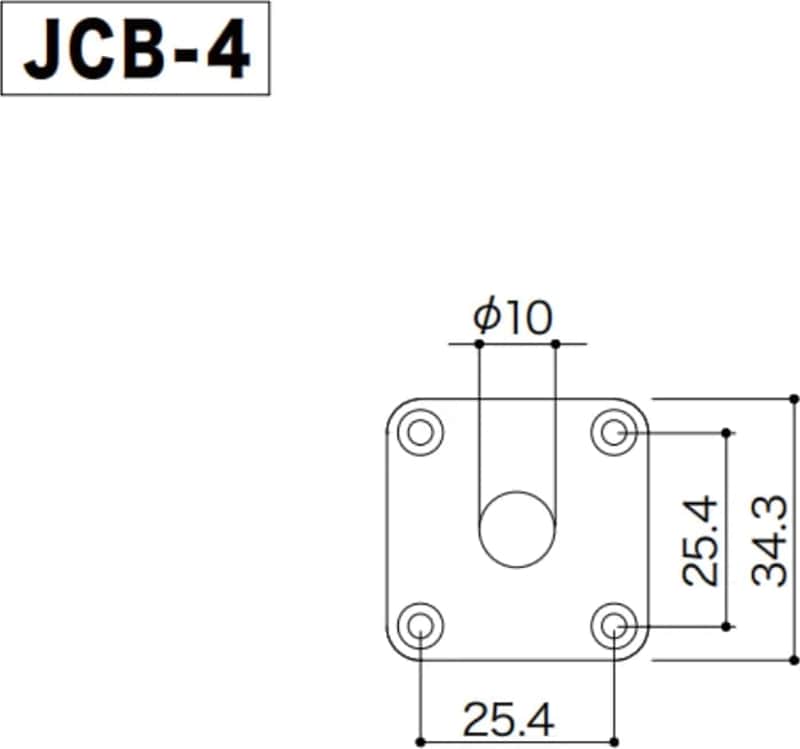 Gotoh Square Jackplate for Les Paul®<br>Black (plastic) image 1