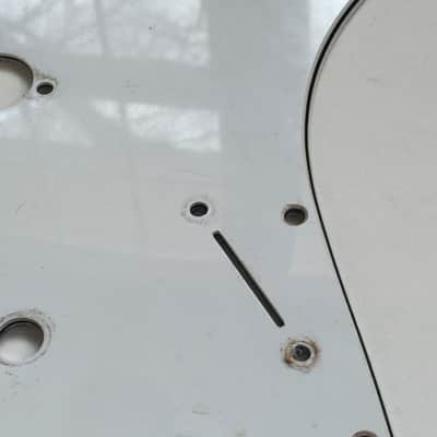Vintage 1998 Fender Stratocaster USA MIM Pickguard 3 Ply White Relic Guitar Strat Nautral Patina image 9