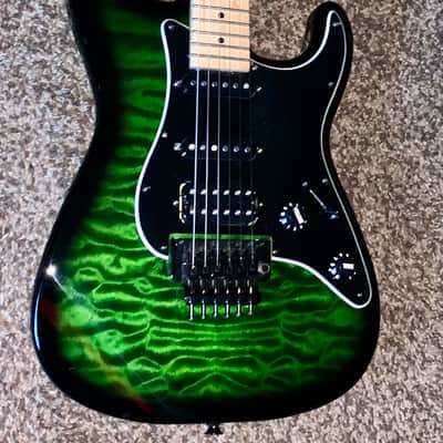 Jackson X Series Adrian Smith Signature  SDXQ  Transparent Green electric guitar, Floyd Rose image 5