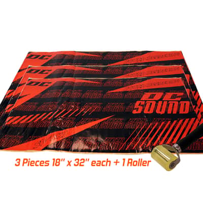 DC Sound SP-BK3 3 Sheets 18" x 32" Sound Deadening Noise Insulation Vibration Dampening Material Bulk Kit +Roller image 1