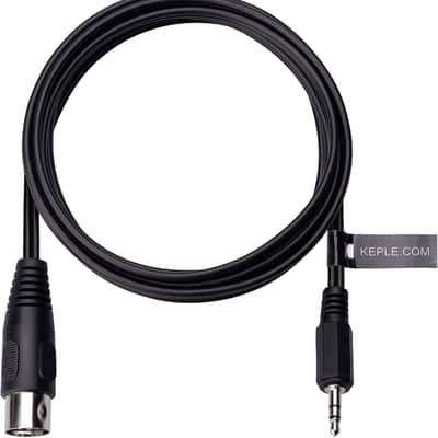 5-DIN MIDI to 3.5mm AUX TRS jack Audio Cable, 5 pin to 3.5mm Stereo Plug compatible with Smartphones, PC notebooks, Amplifiers, HI-FI sound systems, Supports analog sound signal (L/R + mass) 1m image 2