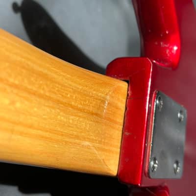1960s Teisco Del Rey Tulip Vintage MIJ Electric Guitar Red Floral Pickguard image 9