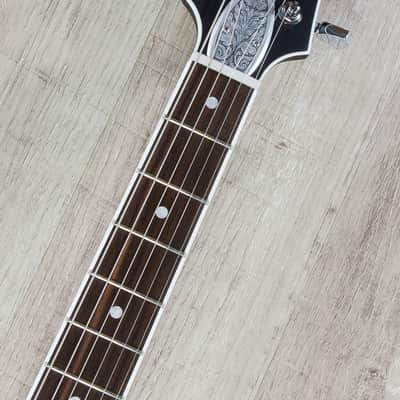 Zemaitis C24MF Casimere Metal Front Electric Guitar, Rosewood Fretboard, Gig Bag - Black image 8