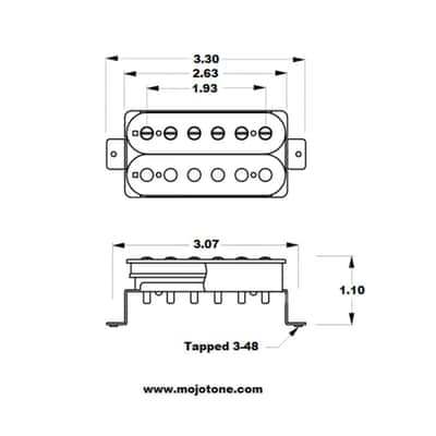 Mojotone 59 Clone Vintage Braid Humbucker Pickup Set - Nickel - S3PAF728-S-N image 2