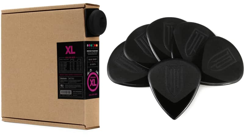 D'Addario EXL120 XL Nickel Wound Electric Guitar Strings - .009-.042 Super Light (25-pack)  Bundle with Dunlop 427PJP John Petrucci Jazz III Guitar Picks 1.5mm 6-pack image 1