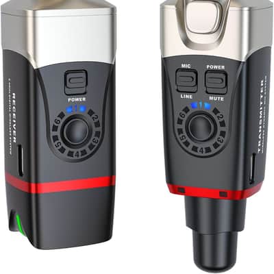 Wireless Microphone System 5.8GHz Wireless XLR Transmitter and Receiver for Dynamic Microphone, Audio Mixer, PA System, Channel Scan Mode image 2