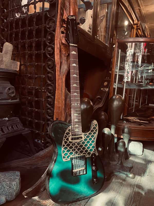 Cindy Guitars Custom Built LeatherFace Model-T 2023 - Shellac image 1