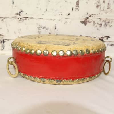 Vintage Chinese Martial Arts Cowhide Drum image 4