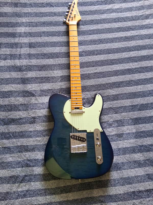 Eart NK-C1 Blue Tele Style Electric Guitar image 1