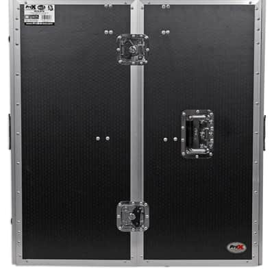 ProX XS-DJSTN Foldout Mobile DJ Combo Table Desk Facade w/ Wheels+Cup Holder image 8