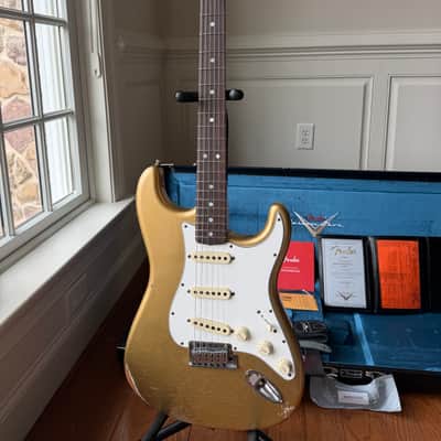 2026 Fender Custom Shop Stratocaster Pro W25 Relic - HLE Gold image 4
