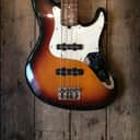 2003 Fender USA Jazz Deluxe Bass Sunburst with hard shell case