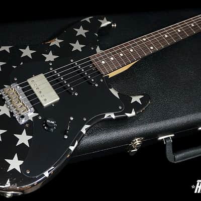 Friedman USA Custom Shop Vintage S in Silver Metallic Stars over Black image 2