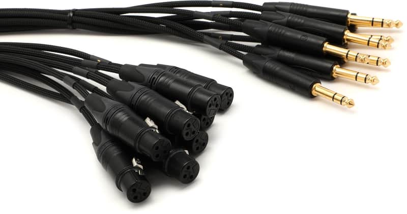 Mogami Gold 8 TRS-XLRF 8-channel 1/4 inch TRS Male to XLR Female Snake - 5 foot image 1