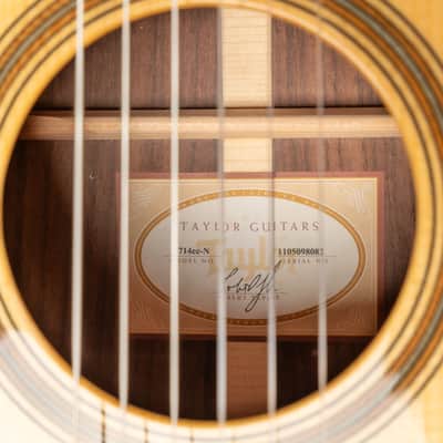 2018 Taylor 714ce-N - Natural | USA All Solid Grand Auditorium Crossover Classical Guitar Nylon Cutaway Pickup | OHSC image 18