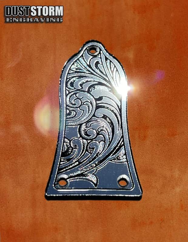 Truss Rod Cover for Epiphone Les Paul in Silver Acrylic Mirror image 1