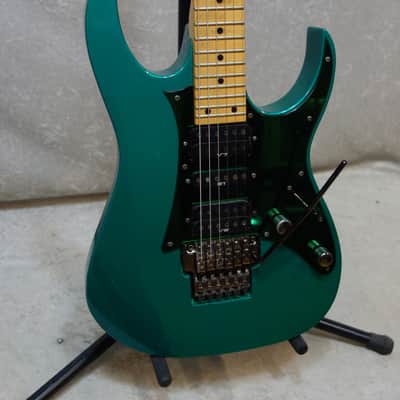 1991 MIJ Ibanez RG-550 electric guitar in teal finish image 3