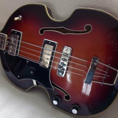 Eko Violin Bass, Left handed, Sunburst 1960s image 1