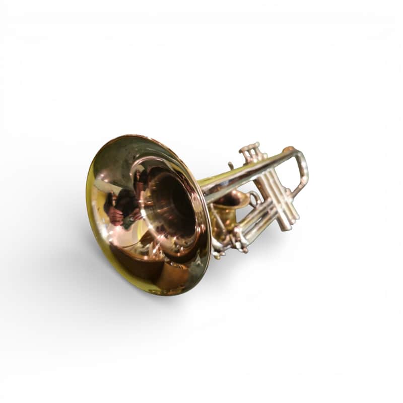 Vintage Soviet Nickel Trumpet Moscow Factory 1975 Original Case 2 Mouthpieces image 1