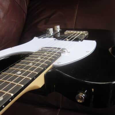 Jay Turser JT-LT-BK-A-U Electric Guitar Single Cutaway Black/White image 2