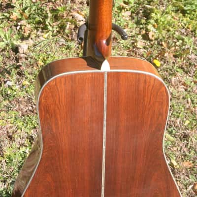 1975 Yairi YW-600 Dreadnought Guitar New Jacaranda Natural+Vintage Flight Case image 8