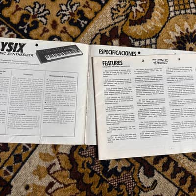 owner's manual : Korg PolySix + Setting charts - Synthesizer literature image 5