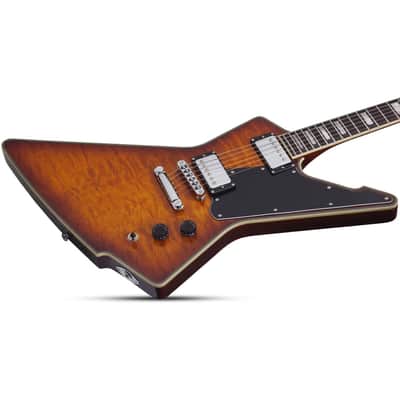 Schecter E-1 Custom Special Edition Guitar - Vintage Sunburst image 2