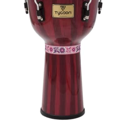 Tycoon Artist Series Hand-Painted Red Finish Djembe 12" TJ-72BHPR image 1