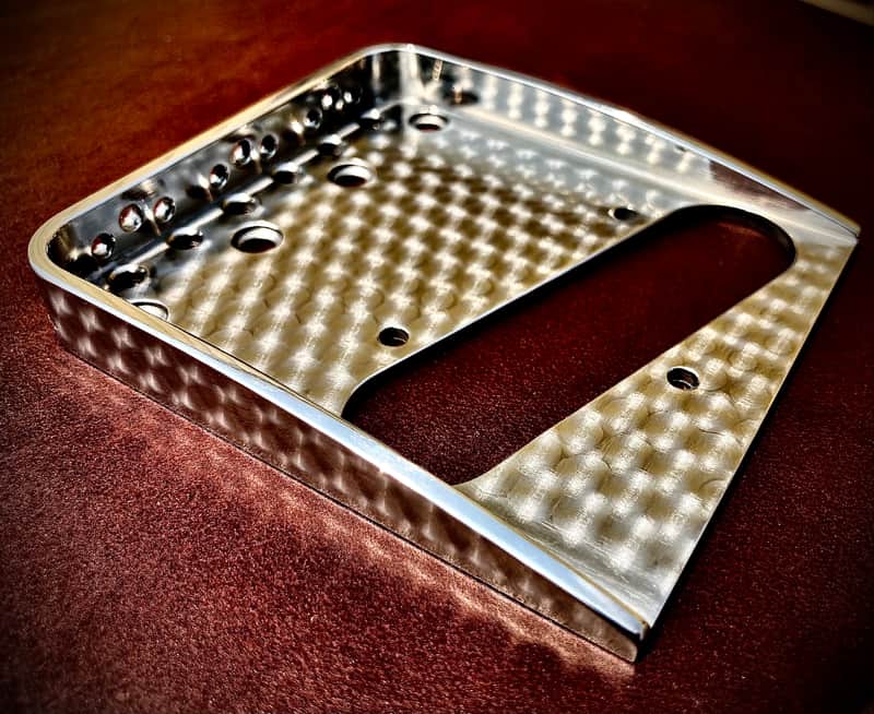 Van Dyke-Harms Hybrid Telecaster Bridge, Engine Turned 2023 - Engine Turned image 1