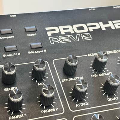 Sequential Prophet Rev2 Desktop 8-Voice Polyphonic Synthesizer 2018 - Present - Black with Wood Sides image 2