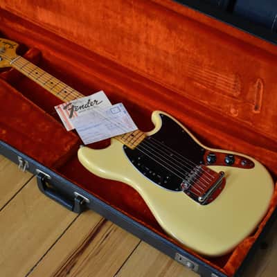1978 Fender Mustang Olympic White w/OHSC & Paperwork image 4