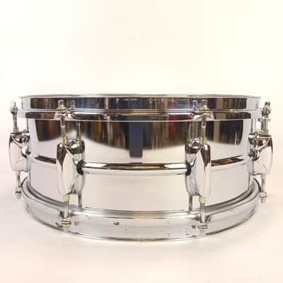 Pearl 5.5x14"Steel Shell Snare Drum 8-Lug Chrome Throw-Off/Butt SS Vintage 2000s image 4