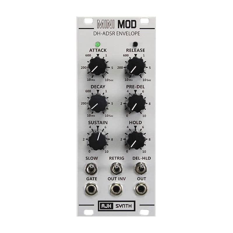 AJH Synth MiniMod DH-ADSR Envelope – 10HP (Silver) Silver