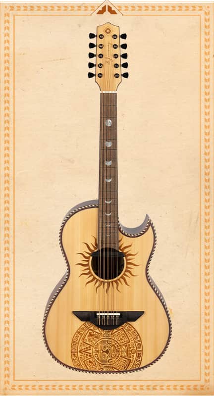 H. Jimenez LBQ1GXE-MC Galaxia Bajo Quinto, Mexica Calendar image 1
