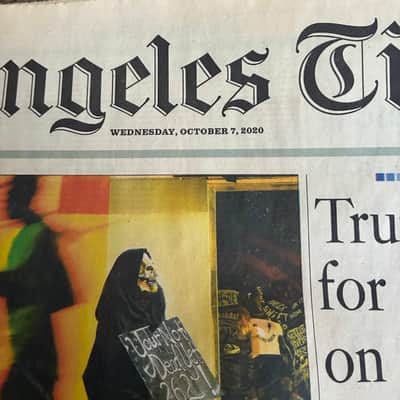 LA Times Eddie Van Halen Death Newspaper + Original Printing Plate – One‑of‑a‑Kind Rock History image 3