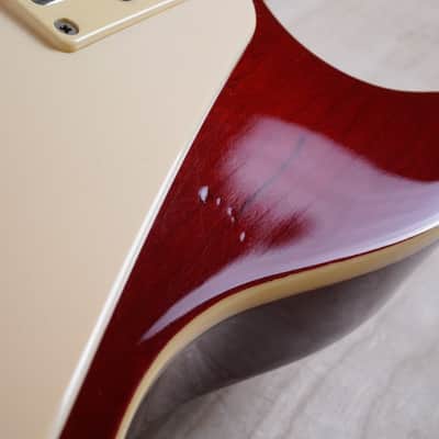 Burny Super Grade RLG-50 '59 Model MIJ 1985 Cherry Sunburst Vintage Japan w/ Bag image 5