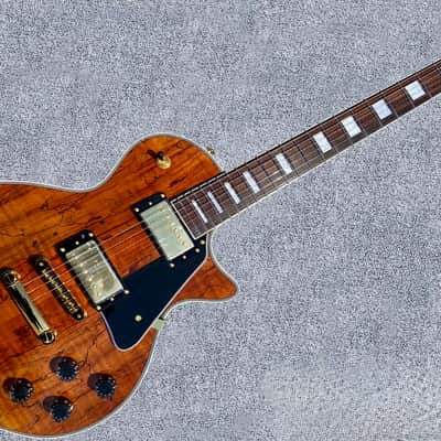 Firefly Electric Guitar FFSP * Spalted Maple Top w/Gold Hardware LP Style image 1