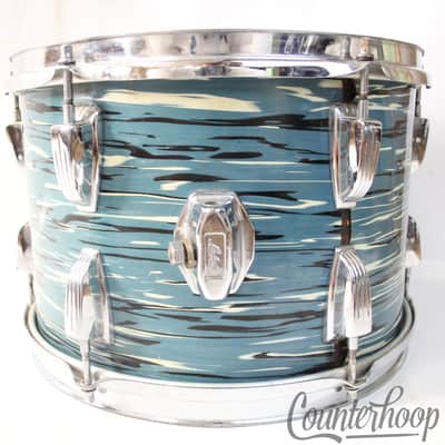 Ludwig 13x9"Blue Oyster Pearl Tom Drum Vintage 70s 3Ply Bowling Ball BOP B/O USA image 4