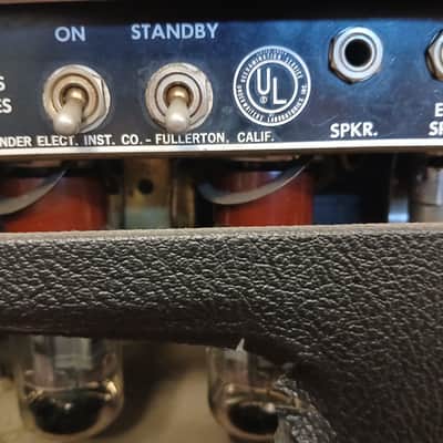 1964 Fender Bassman 6G6-B Tuxedo  Non-Rectifier Tube Amp With Piggyback Cabinet image 13