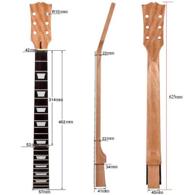 22 frets mahogany electric guitar handle neck rosewood fingerboard for Gibson Les Paul image 6