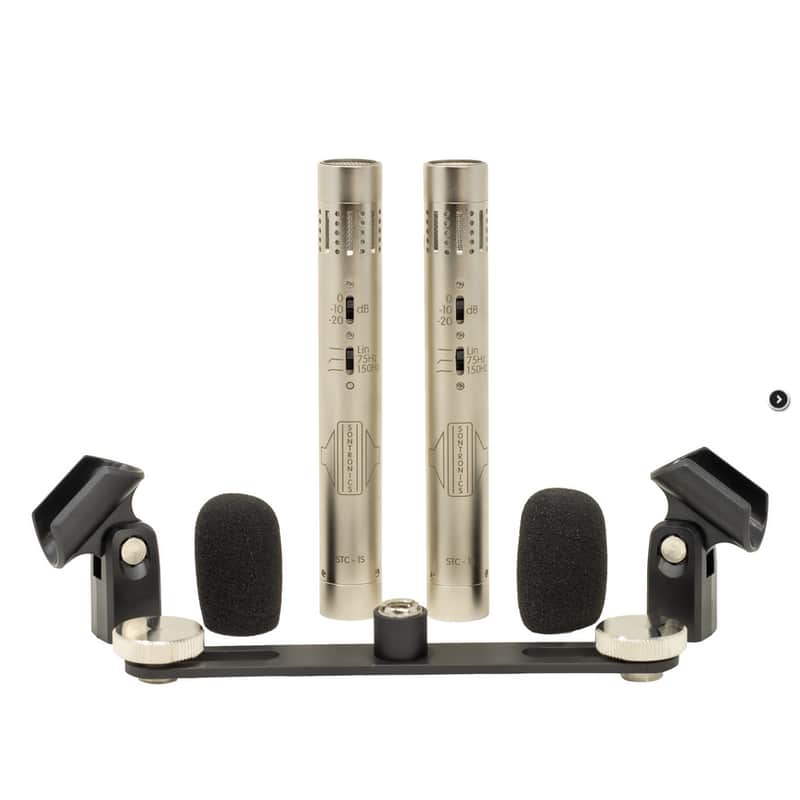 Sontronics STC-1S - Matched Stereo Pair of Condenser Microphones, Silver image 1