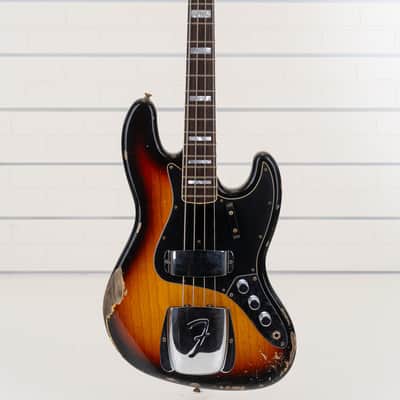 Fender Custom Shop '64 Jazz Bass Heavy Relic Limited Edition 4-String Bass Guitar, Rosewood Fingerboard, 3-Color Sunburst image 10