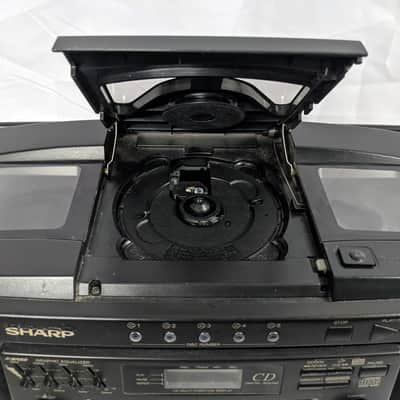 SHARP WQ-CH1500 Portable Boombox 5 CD Changer Stereo Radio Cassette Player - Tested 90's image 4