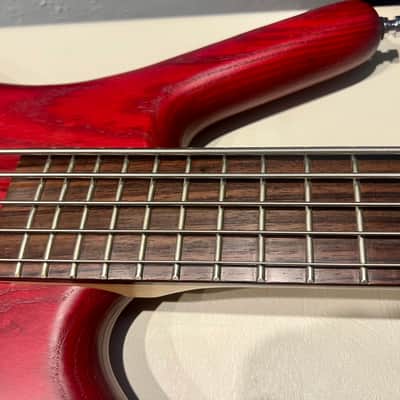 Warwick RockBass Corvette 5 string - Burgundy Red Transparent image 4