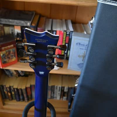 ESP E-II Eclipse , 2025, Blue natural fade, Burl top, OHSC, Exceptional condition image 21