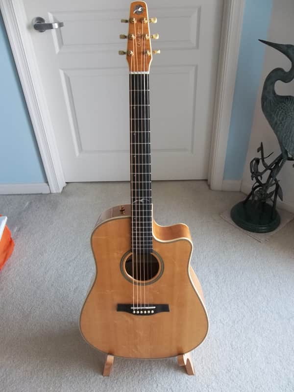 SEAGULL Artist Cameo CW DELUXE QII PEPPINO MODEL 2015 Flame Maple Sides/Back image 1