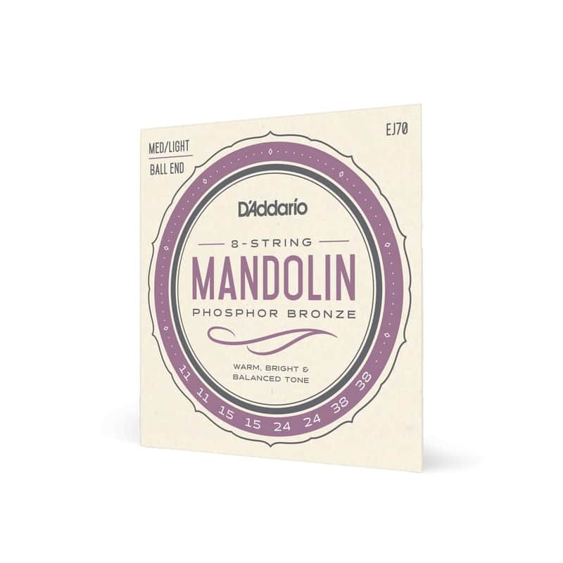D'Addario EJ70 Mandolin Strings Phosphor Bronze Med/Light 11-38 Ball End image 1